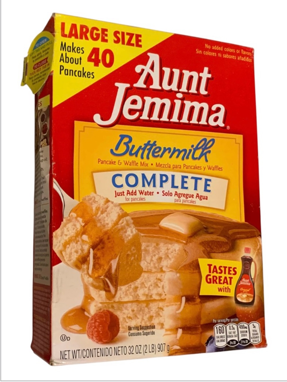 Original Collectible Aunt Jemima Original Pancake (empty) Box with Banned Logo
